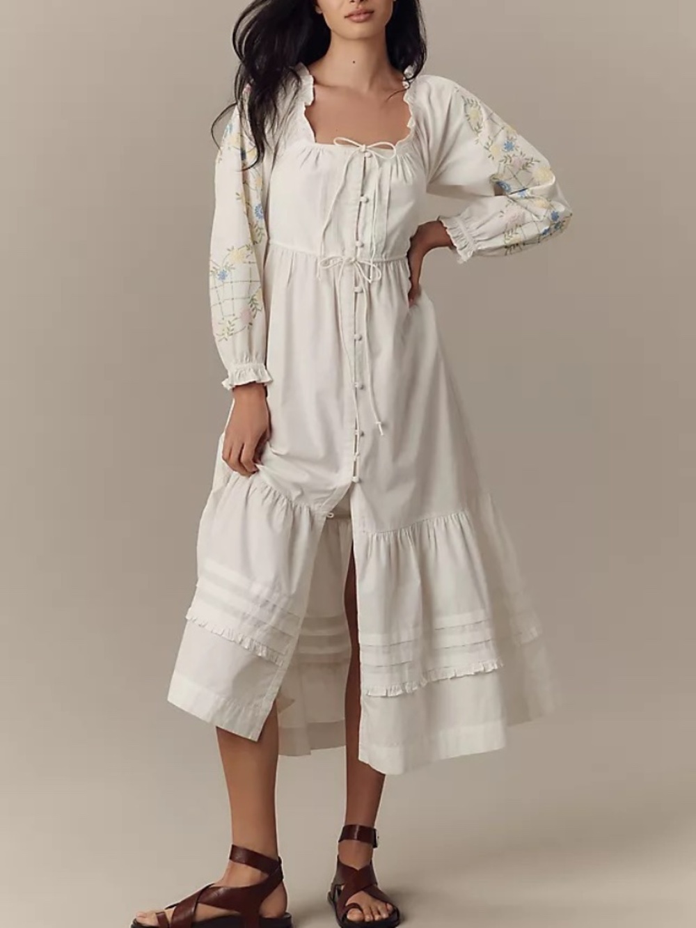 Anthropology- DAMSON MADDER JUNIA LONG-SLEEVE MINI DRESS